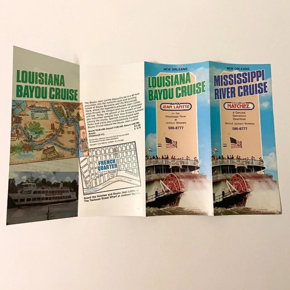 Vintage Lot of  4 New Orleans Brochures Hotel Meridian River Cruise Pamphlets - Picture 12 of 15